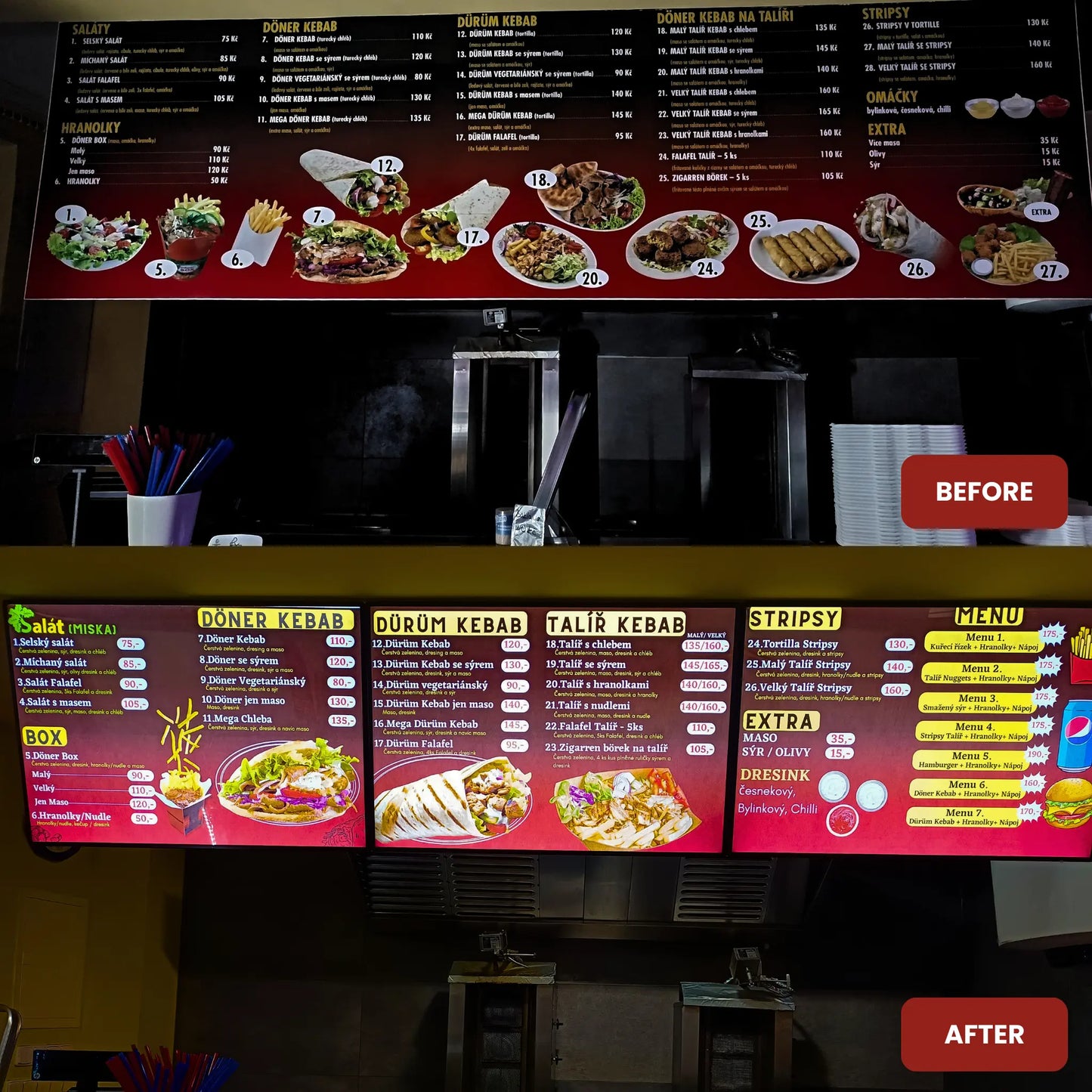 LED Menü Panoları - Ücretsiz Baskı ve Tasarım Hizmetiyle