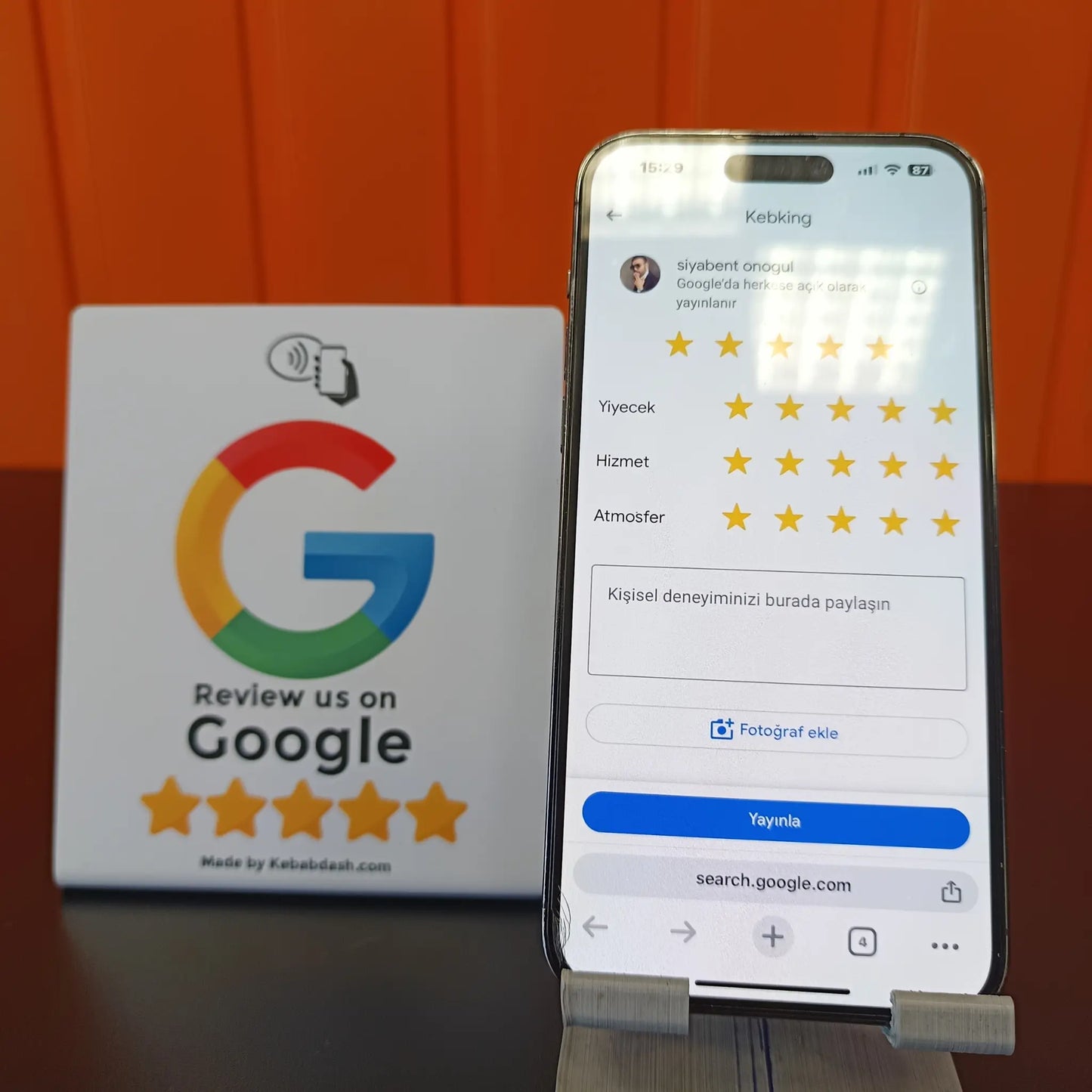 NFC Google Yorum Kartı