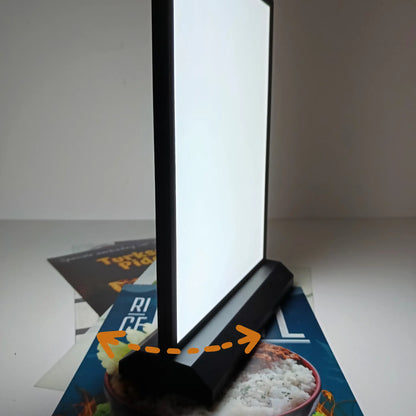 A4 stand LED double sided - Rechargeable